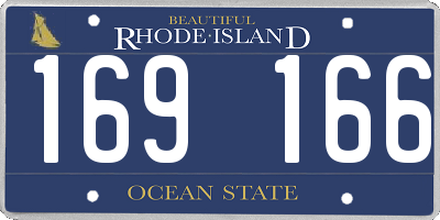 RI license plate 169166
