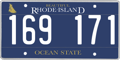 RI license plate 169171