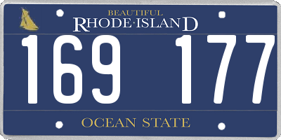 RI license plate 169177