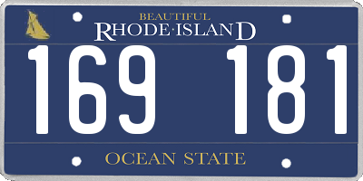 RI license plate 169181
