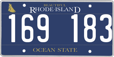 RI license plate 169183