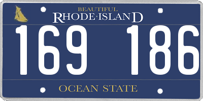 RI license plate 169186