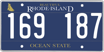 RI license plate 169187