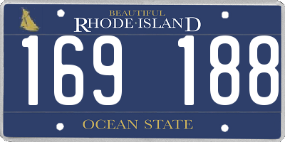 RI license plate 169188