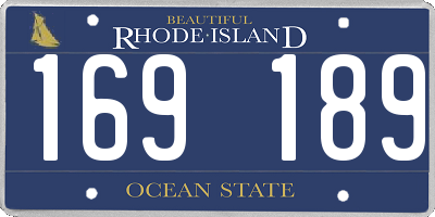 RI license plate 169189