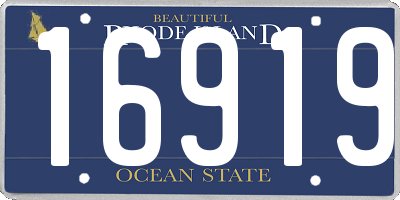 RI license plate 16919