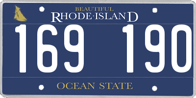 RI license plate 169190