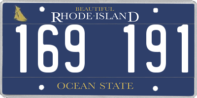 RI license plate 169191