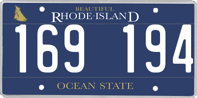 RI license plate 169194