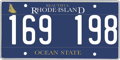 RI license plate 169198