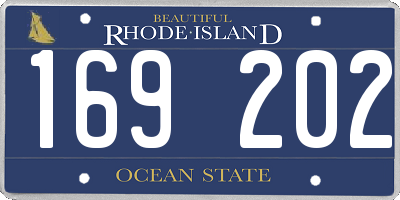 RI license plate 169202