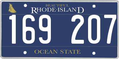 RI license plate 169207