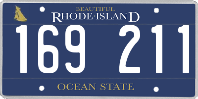 RI license plate 169211