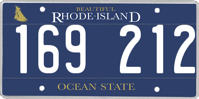 RI license plate 169212