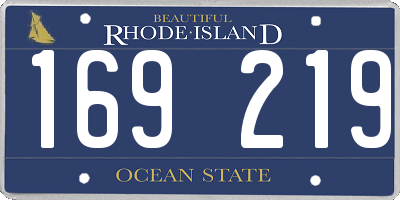 RI license plate 169219