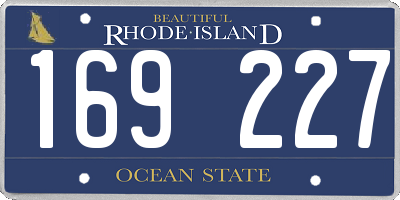 RI license plate 169227