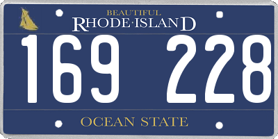 RI license plate 169228