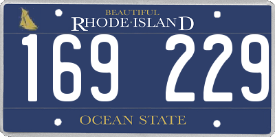 RI license plate 169229