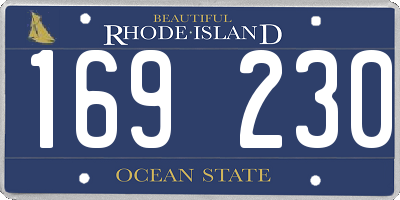 RI license plate 169230