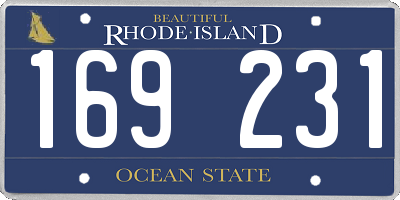 RI license plate 169231