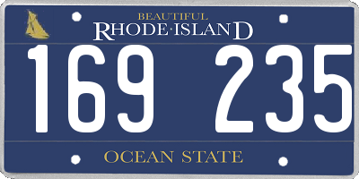 RI license plate 169235