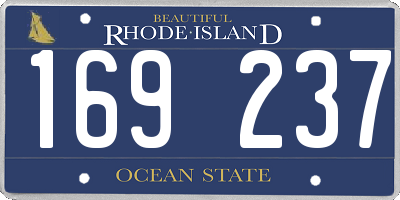RI license plate 169237