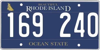 RI license plate 169240