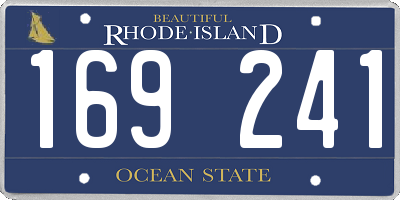 RI license plate 169241