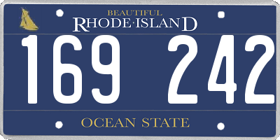 RI license plate 169242