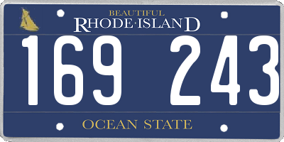 RI license plate 169243