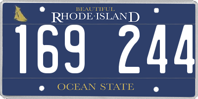 RI license plate 169244