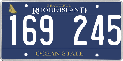 RI license plate 169245