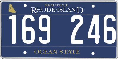 RI license plate 169246