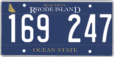 RI license plate 169247
