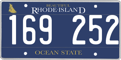 RI license plate 169252