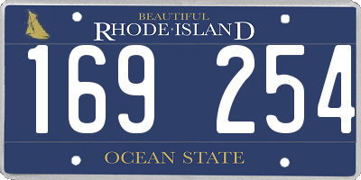 RI license plate 169254