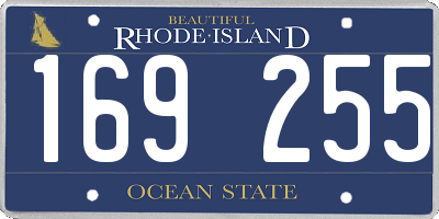 RI license plate 169255