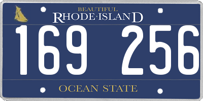 RI license plate 169256