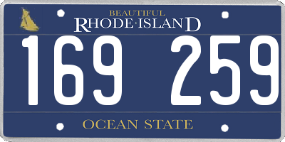 RI license plate 169259