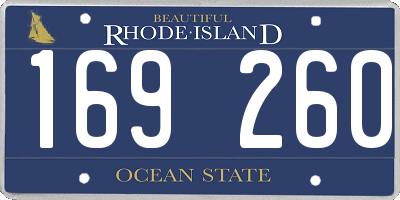RI license plate 169260