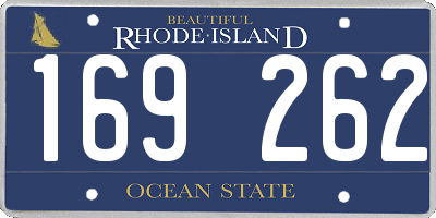 RI license plate 169262