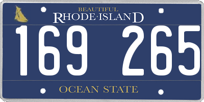 RI license plate 169265