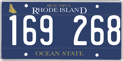 RI license plate 169268