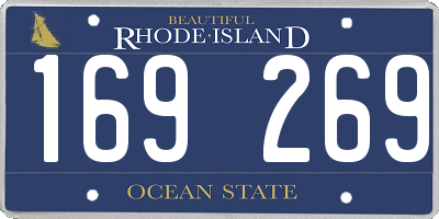 RI license plate 169269