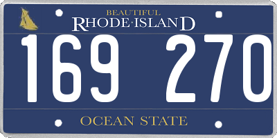 RI license plate 169270