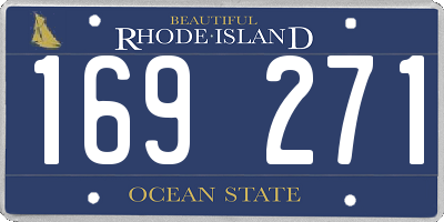 RI license plate 169271