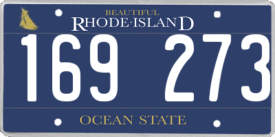 RI license plate 169273