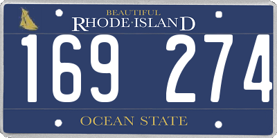RI license plate 169274