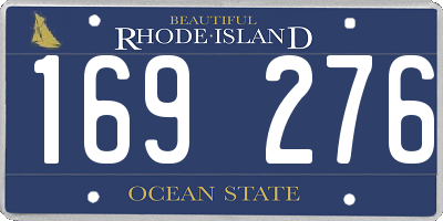 RI license plate 169276