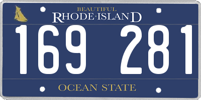 RI license plate 169281